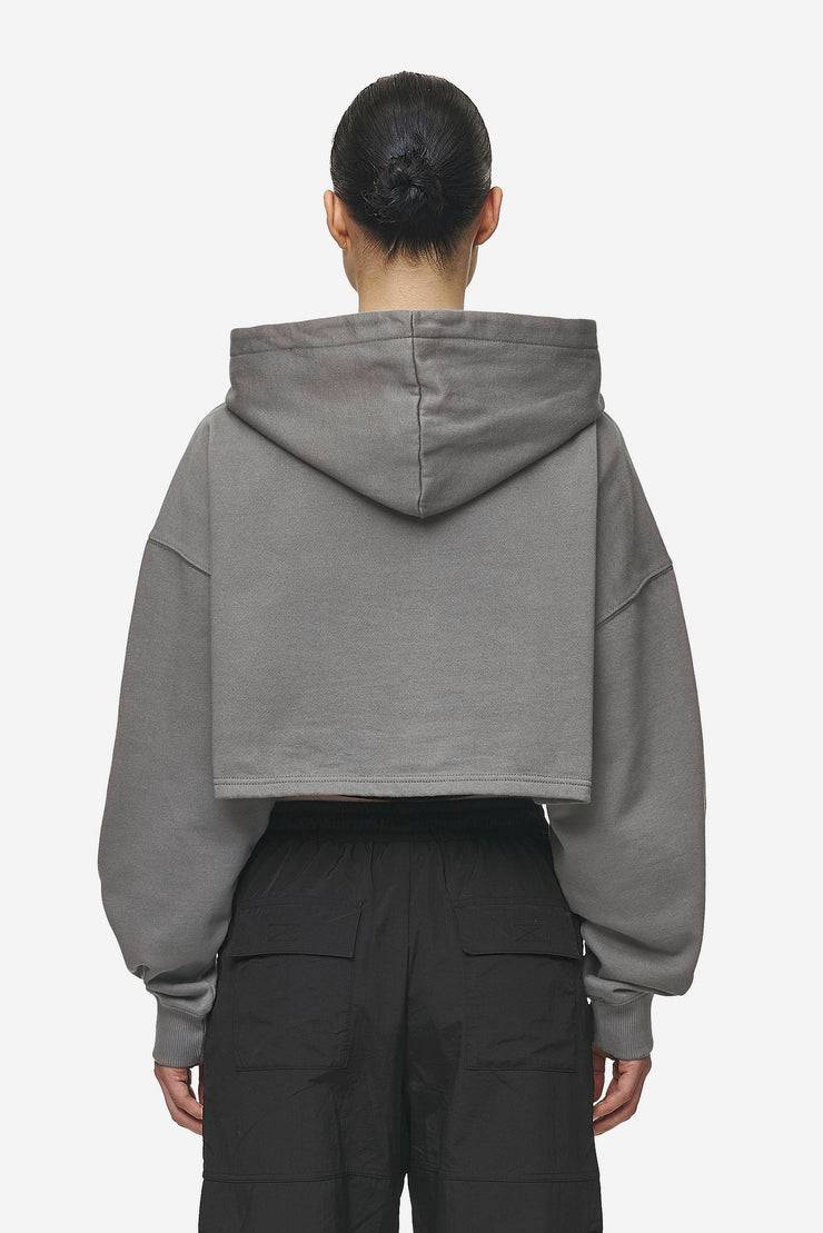 Pegador Mina Super Cropped Hoodie Washed Deep Grey Jubiläumsangebot