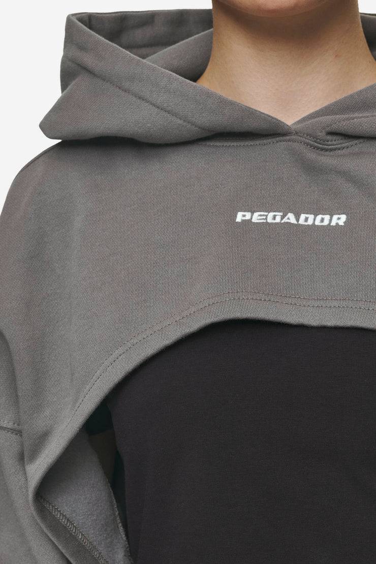 Pegador Mina Super Cropped Hoodie Washed Deep Grey Jubiläumsangebot