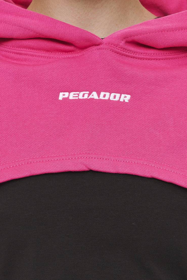 Pegador Mina Super Cropped Hoodie Washed Digital Pink Lagerräumung