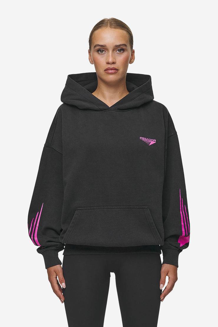 Pegador Mei Oversized Hoodie Vintage Black Heißer Verkauf