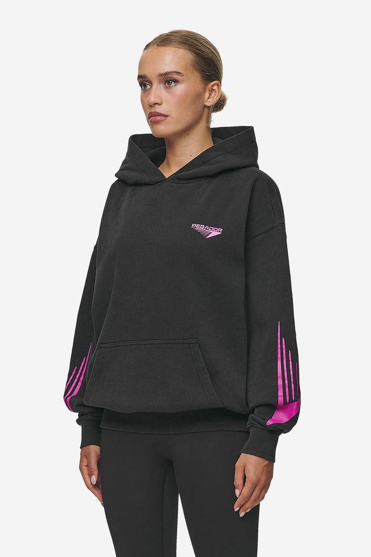 Pegador Mei Oversized Hoodie Vintage Black Heißer Verkauf