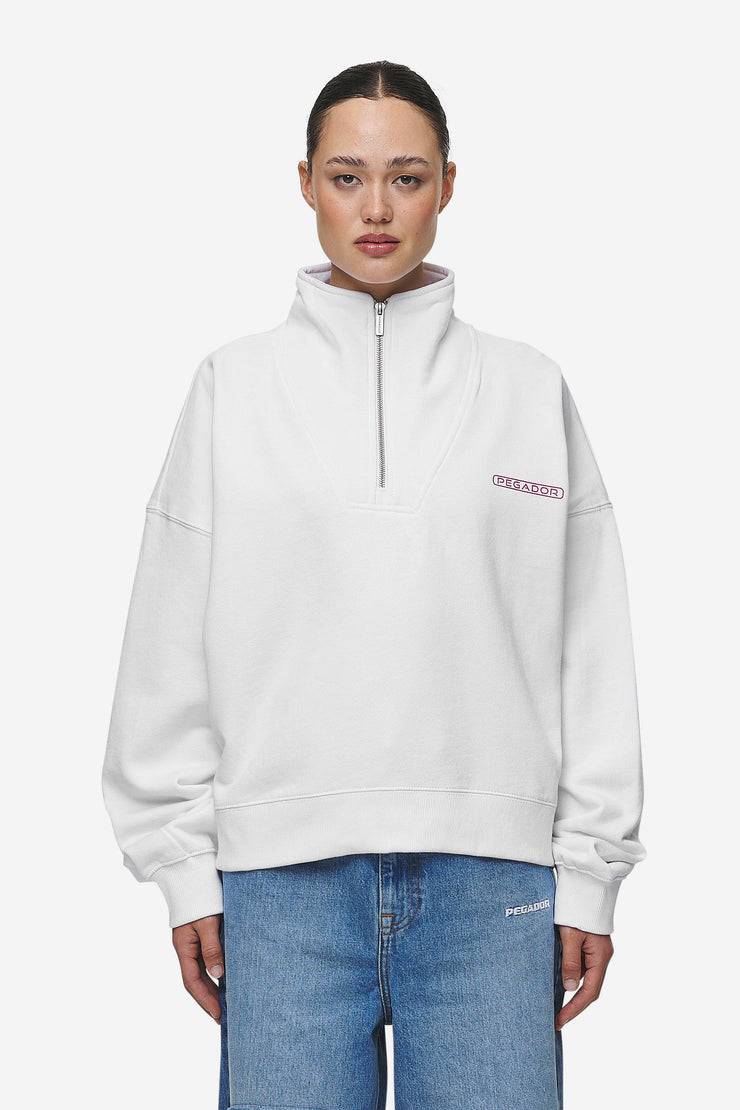Pegador Thea Oversized Halfzip Sweater White Blitzangebot