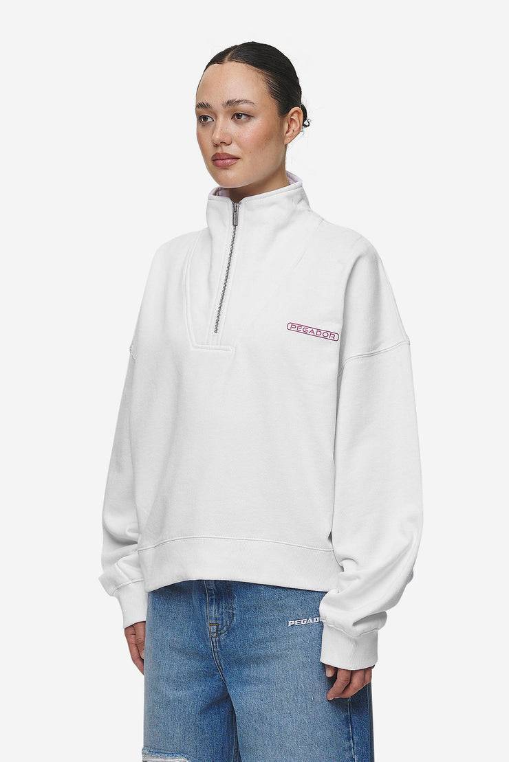 Pegador Thea Oversized Halfzip Sweater White Blitzangebot