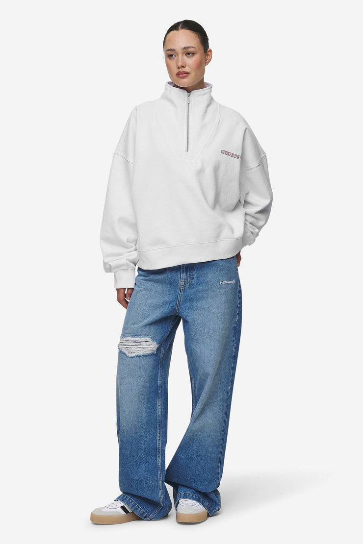 Pegador Thea Oversized Halfzip Sweater White Blitzangebot
