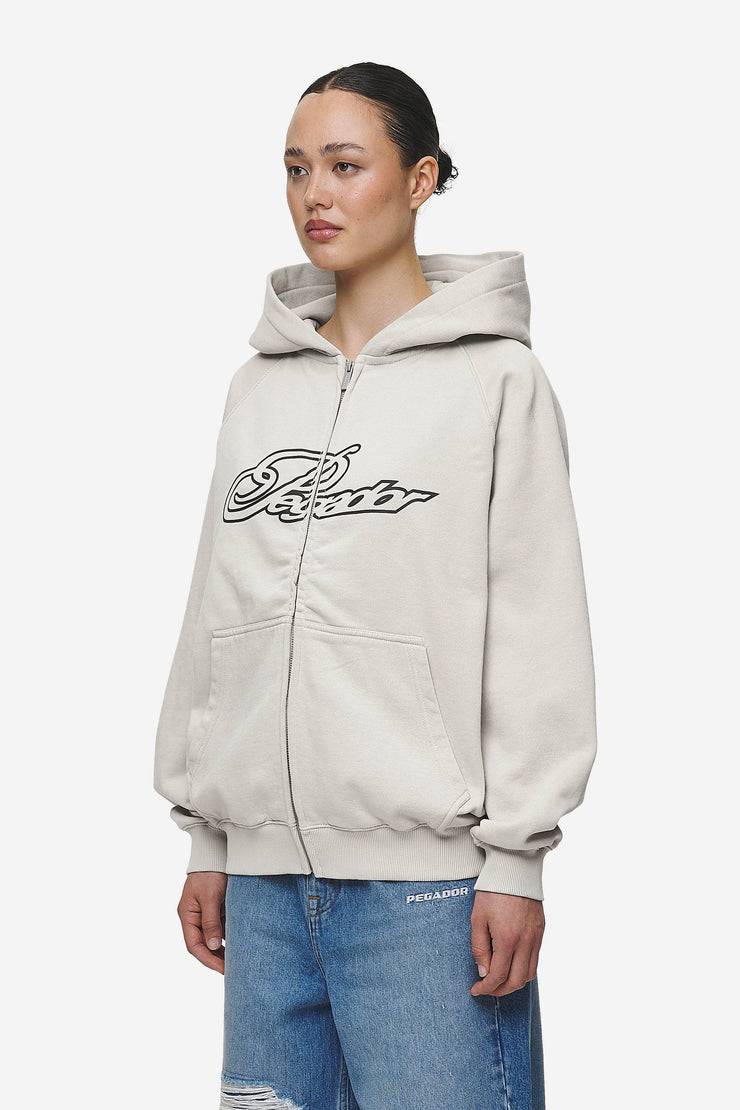 Pegador Anna Oversized Sweat Jacket Washed Moon Grey Große Rabatte