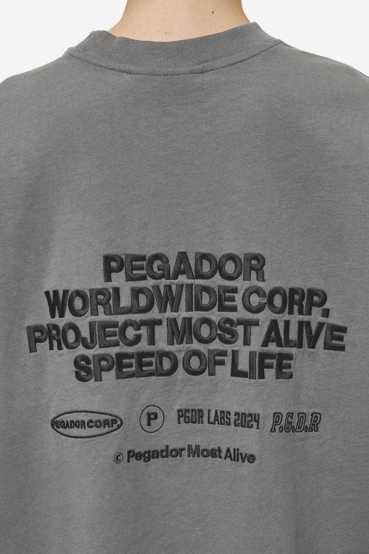 Pegador Sora Heavy Oversized Tee Washed Deep Grey Sonderangebote
