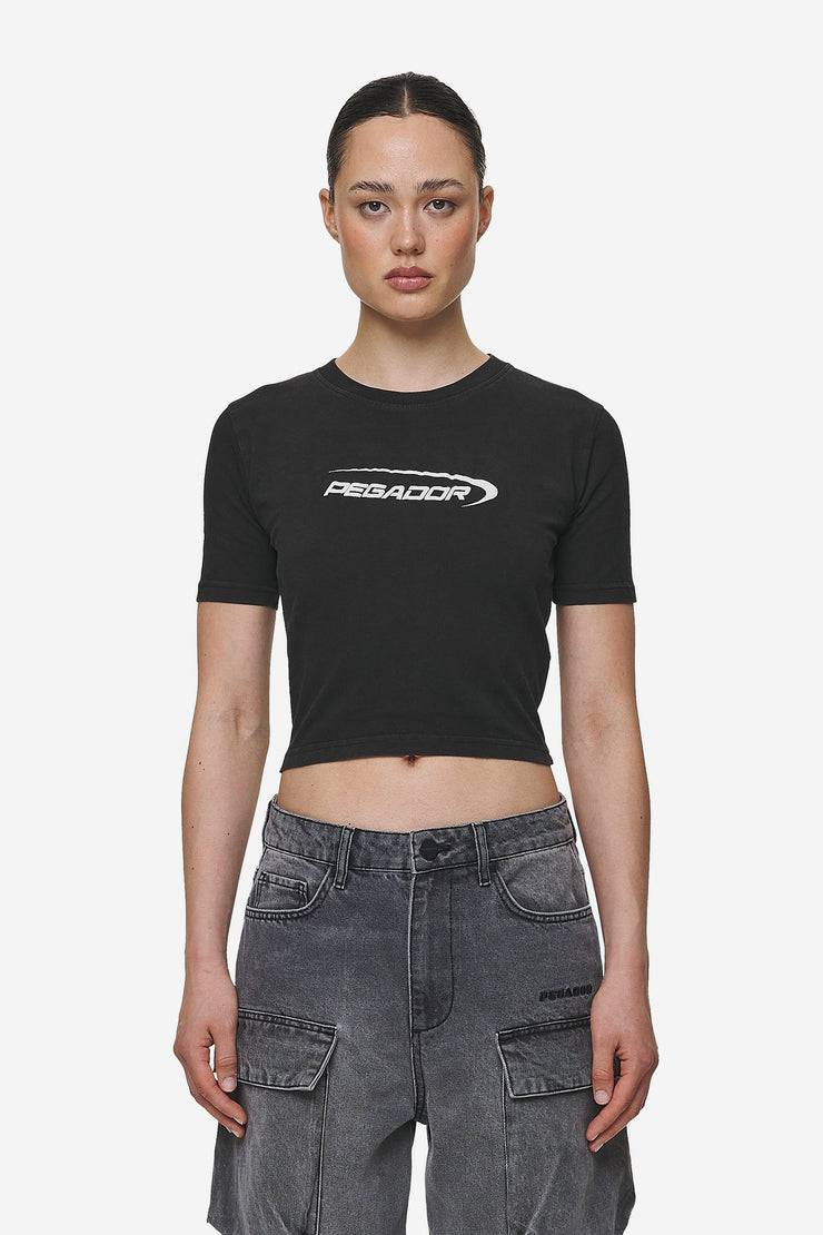 Pegador Naomi Baby Tee Washed Black Riesige Ersparnisse