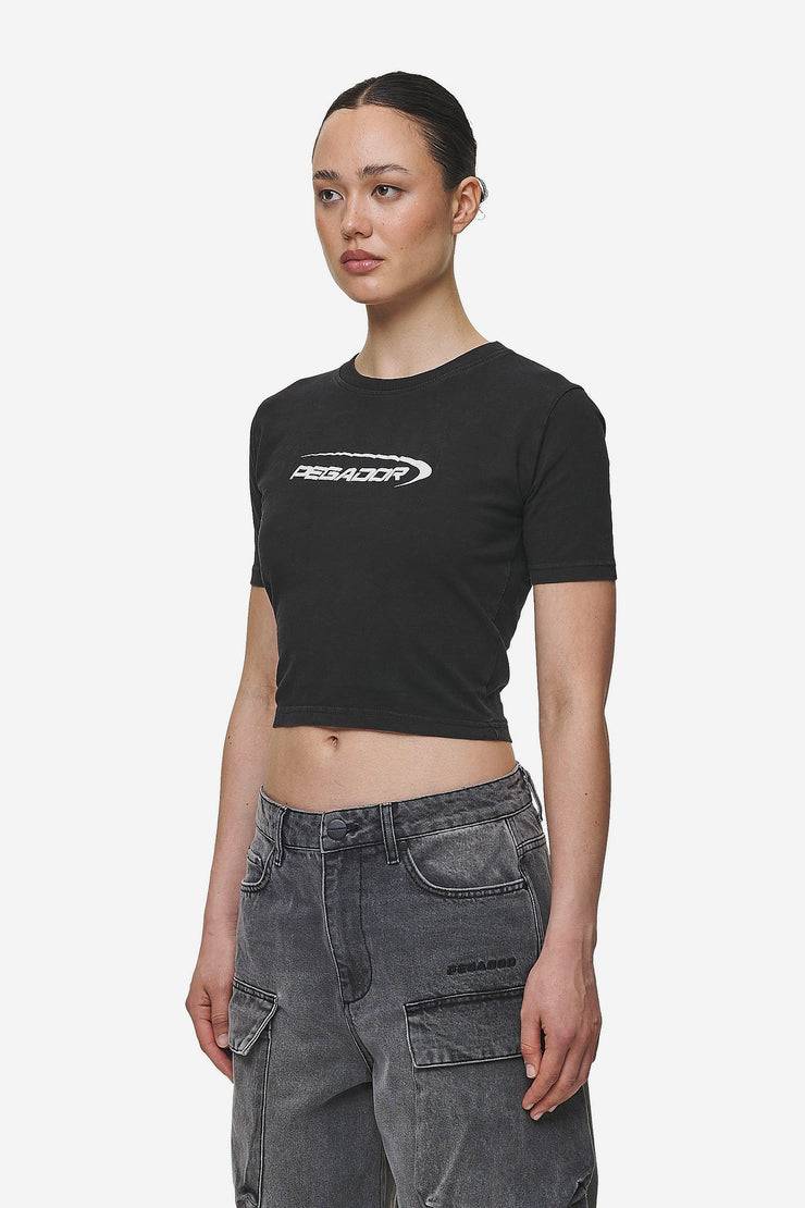Pegador Naomi Baby Tee Washed Black Riesige Ersparnisse