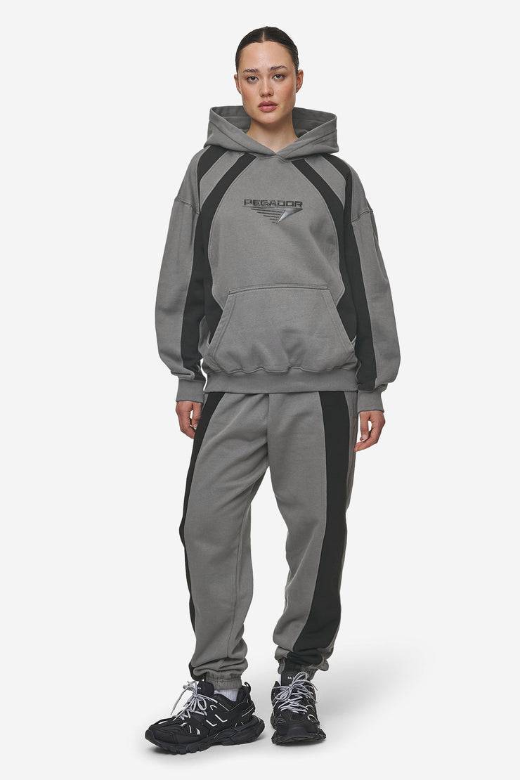 Pegador Amira Oversized Hoodie Washed Deep Grey Black VIP-Rabatte