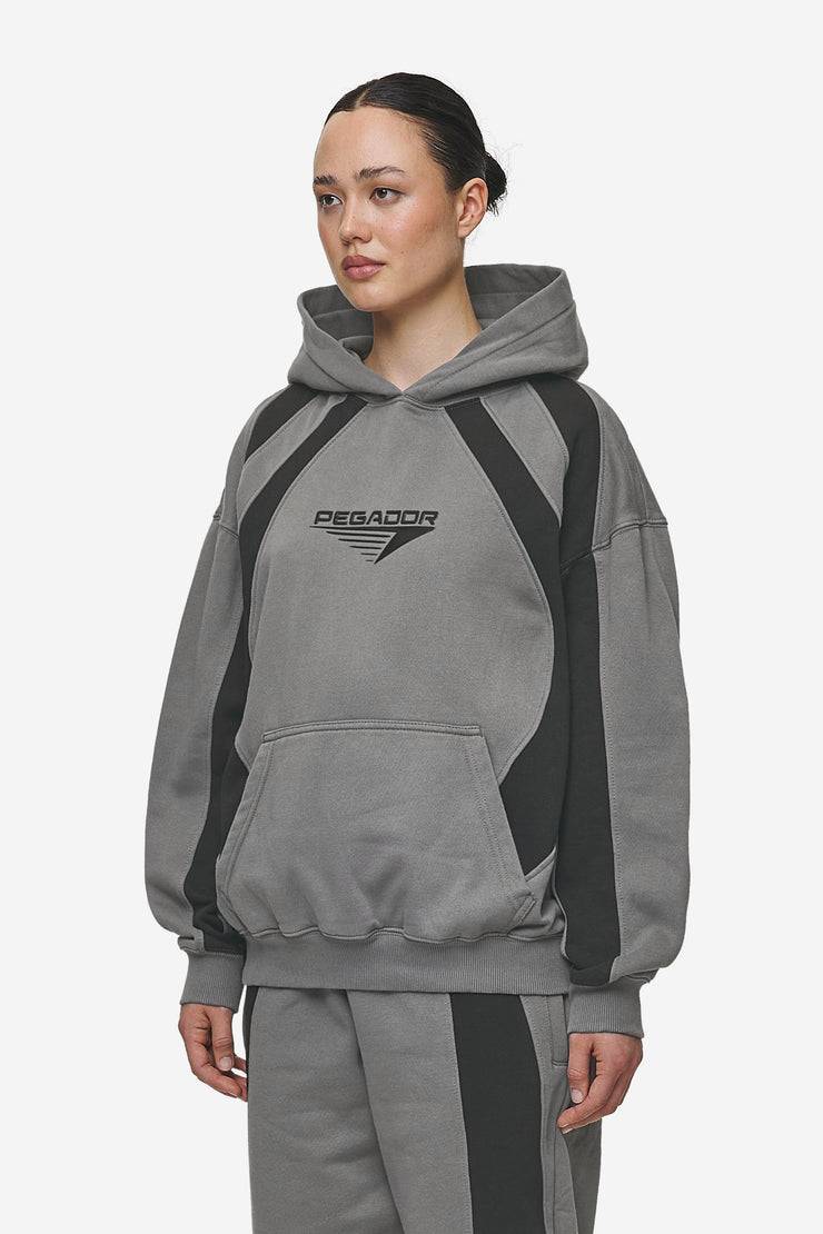 Pegador Amira Oversized Hoodie Washed Deep Grey Black VIP-Rabatte