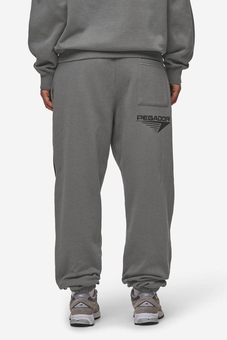 Pegador Amira High Waisted Sweat Pants Washed Deep Grey Black Tiefpreis