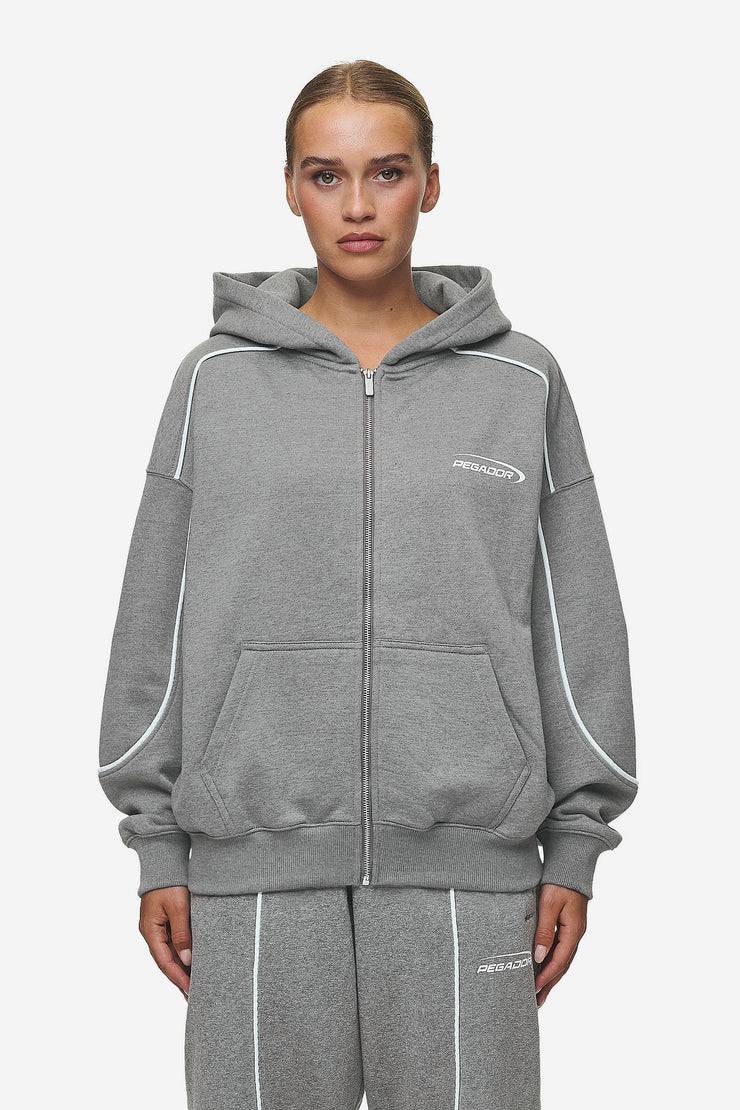 Pegador Silvi Oversized Sweat Jacket Deep Grey Melange Super Sparpreis