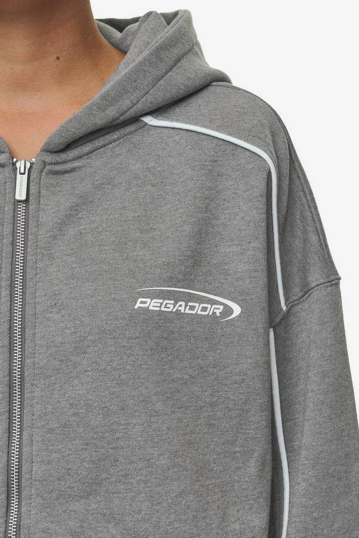 Pegador Silvi Oversized Sweat Jacket Deep Grey Melange Super Sparpreis