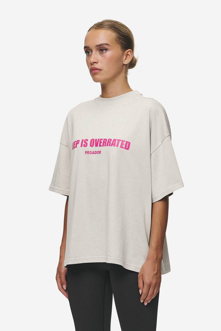 Pegador Tori Heavy Oversized Tee Washed Moon Grey Kostenlose Rückgabe
