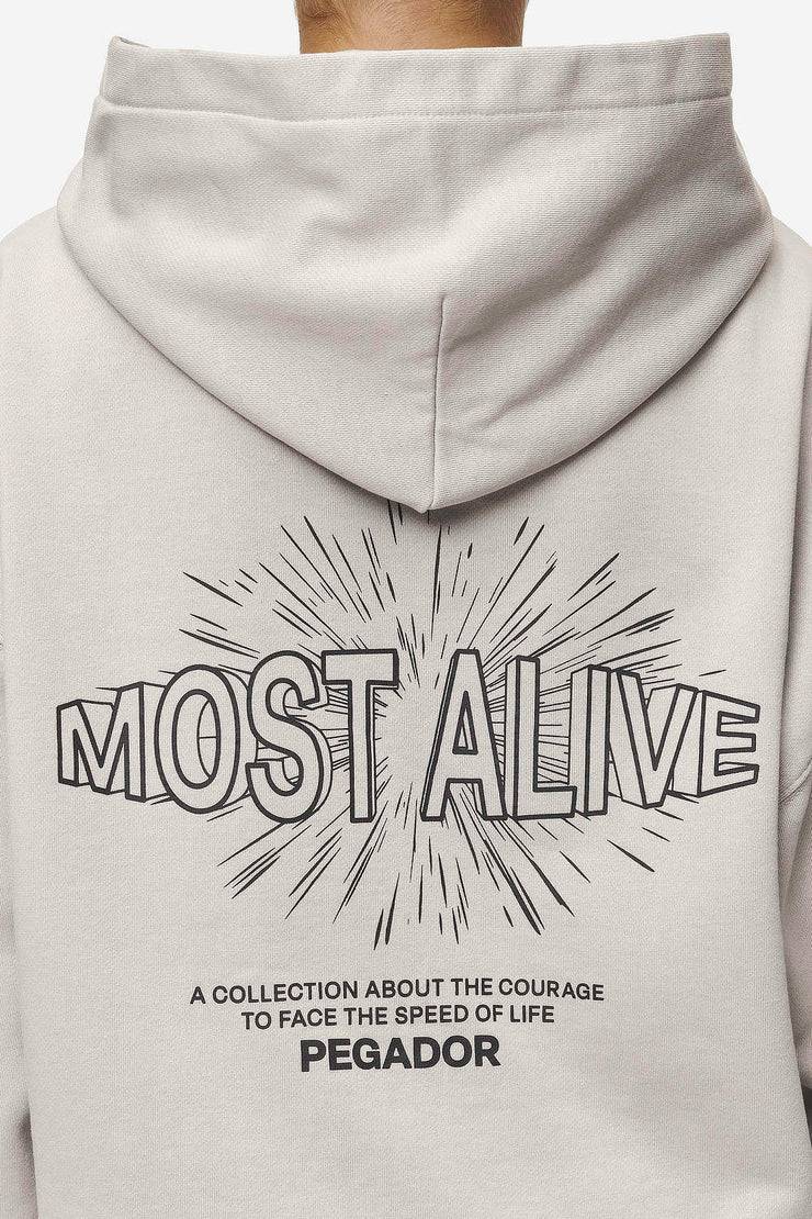 Pegador Nisa Oversized Hoodie Washed Moon Grey Begrenzte Freigabe