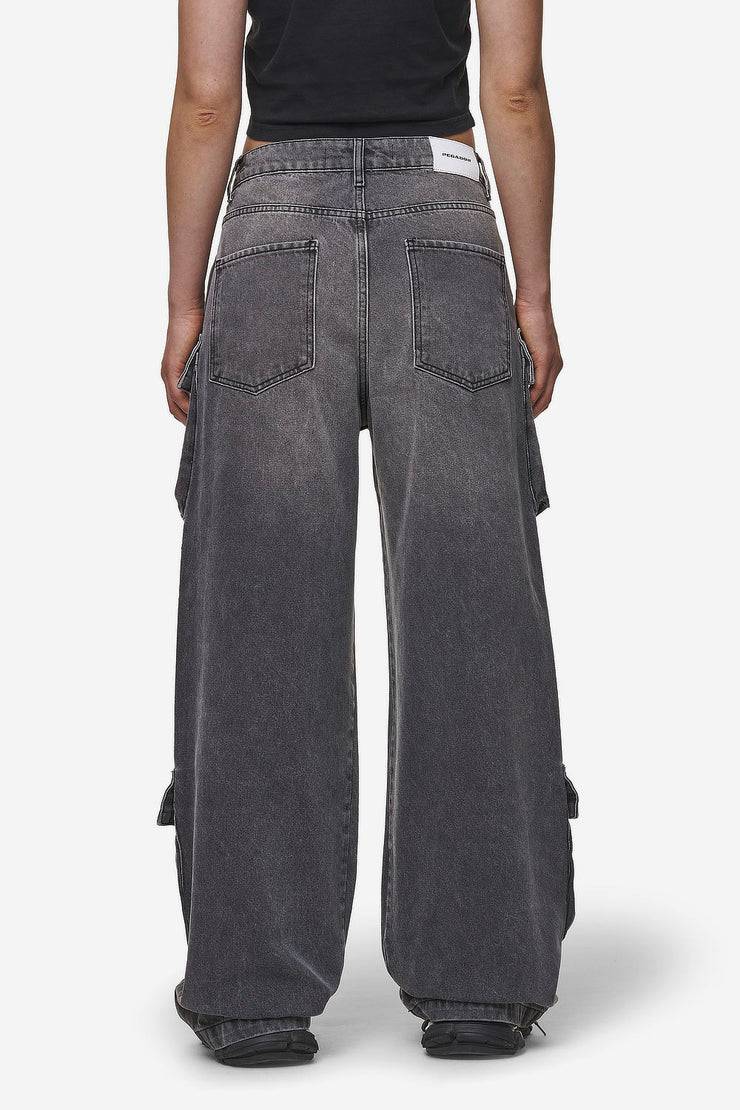 Pegador Leli High Waist Cargo Jeans Washed Deep Grey Bis zu 60% Rabatt