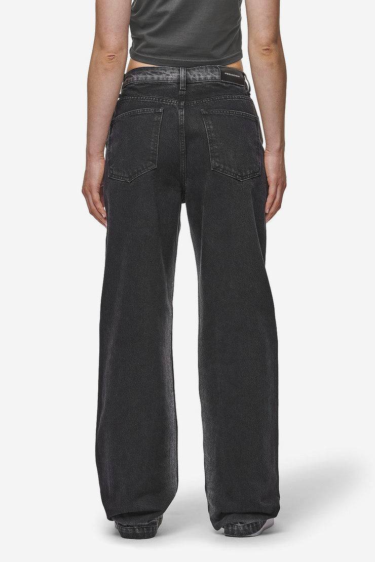 Pegador Gina Sprayed Wide Leg Jeans Washed Black White Bis zu 65% Rabatt