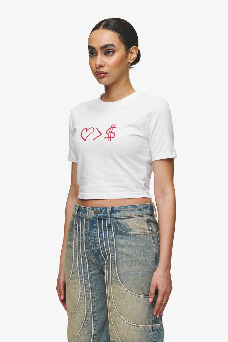 Pegador Jayde Baby Tee White Red Nur für heute