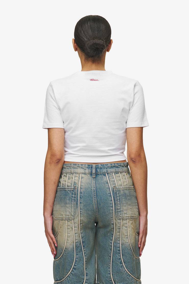Pegador Jayde Baby Tee White Red Nur für heute