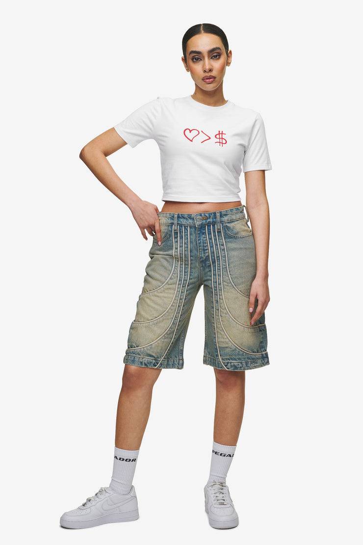 Pegador Jayde Baby Tee White Red Nur für heute