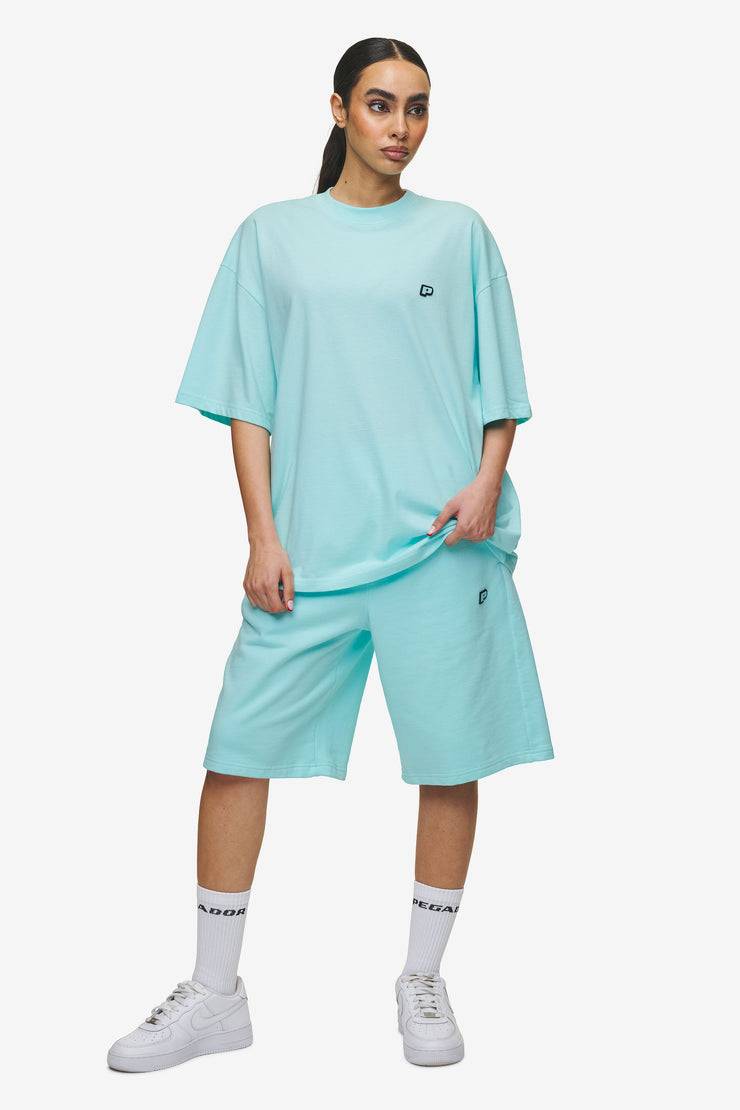 Pegador Leono Overknee Heavy Sweat Shorts Washed Sky Blue Gum Kostenloser Versand international