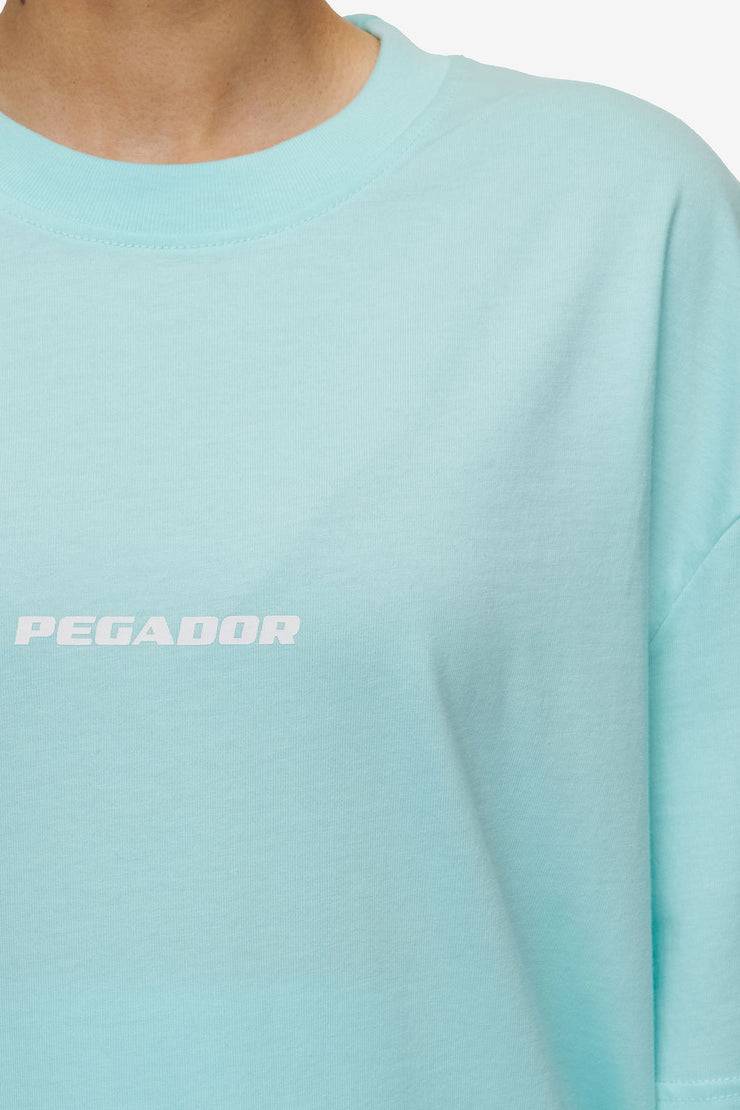 Pegador Colne Logo Oversized Tee Washed Sky Blue White Black Friday Preise