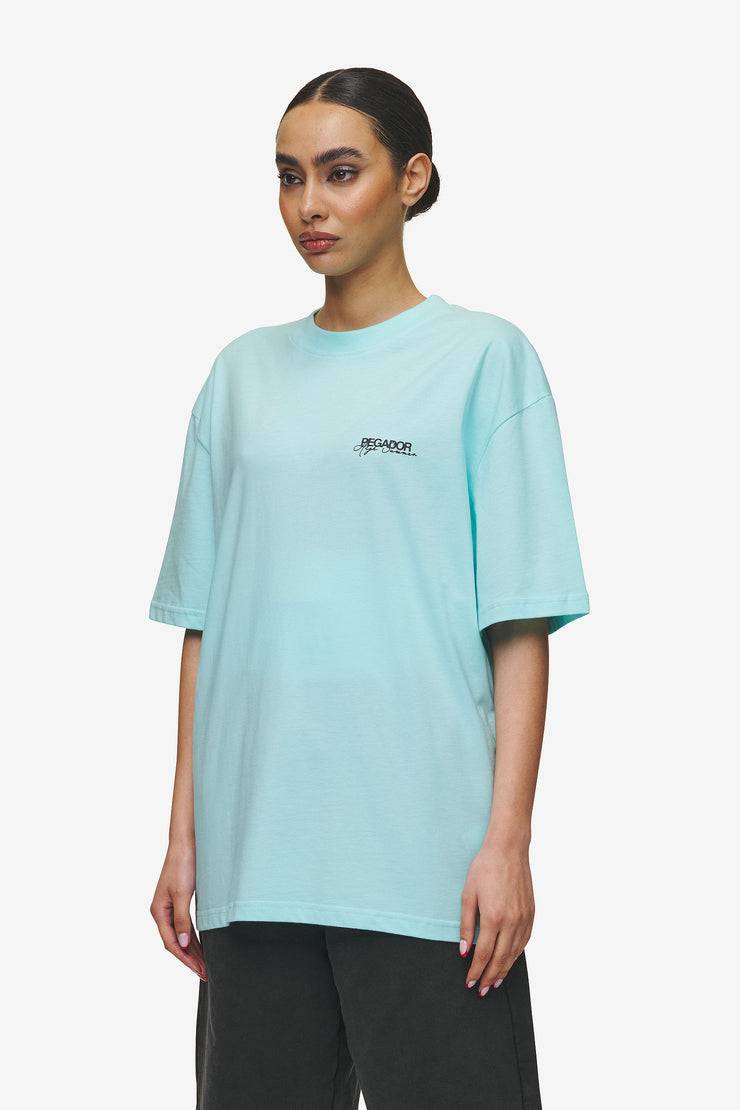 Pegador Patino Oversized Tee Washed Sky Blue Outlet