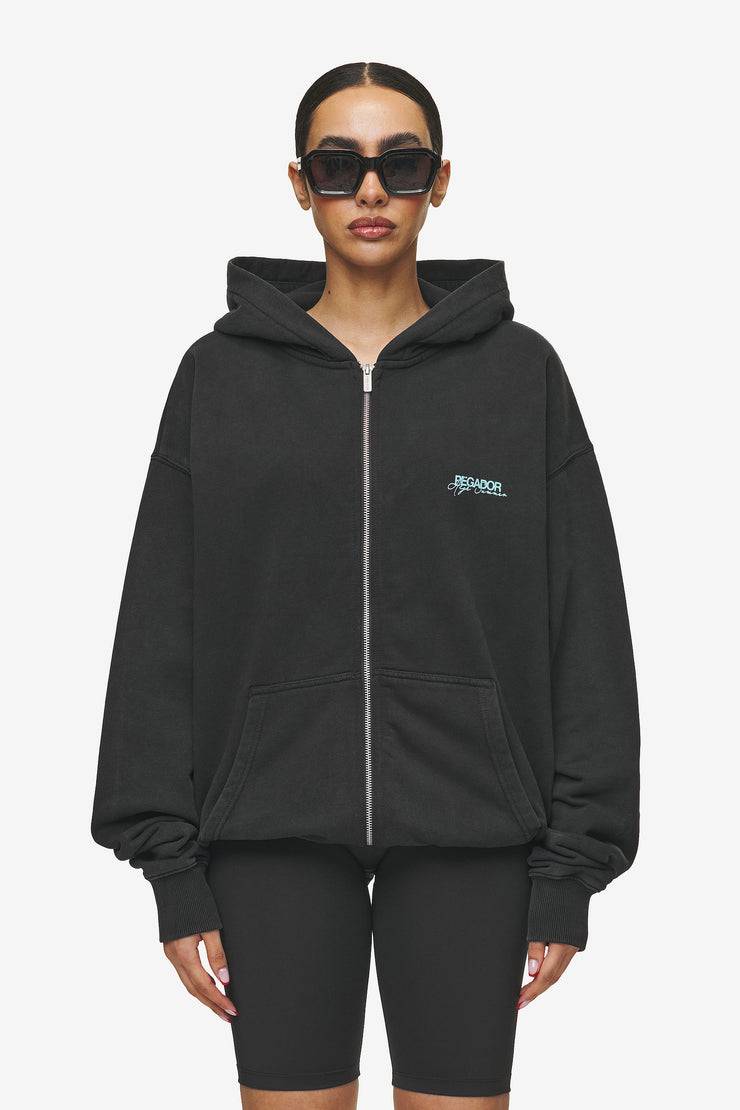 Pegador Patino Oversized Sweat Jacket Vintage Black Auslauf