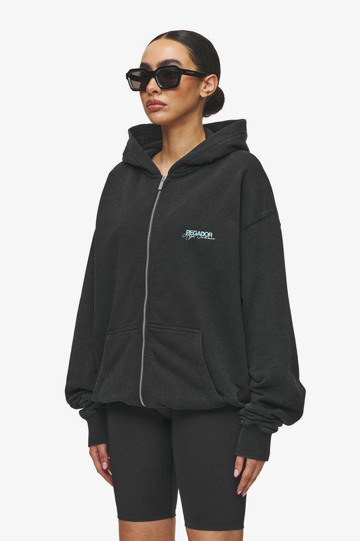 Pegador Patino Oversized Sweat Jacket Vintage Black Auslauf