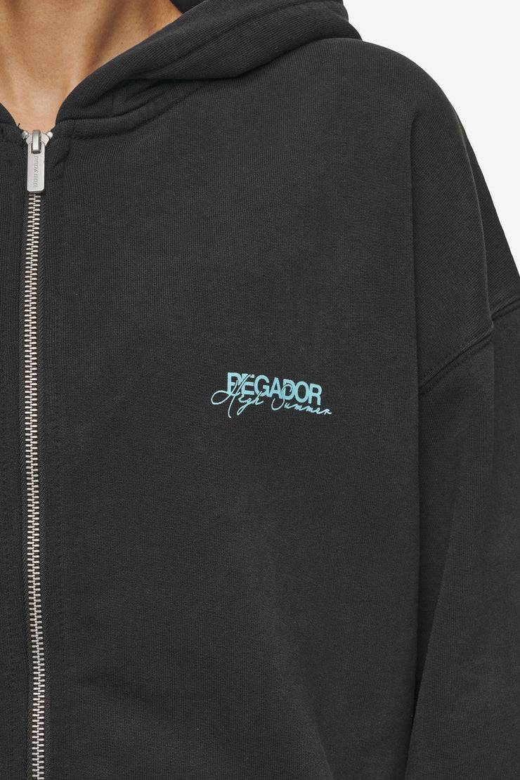 Pegador Patino Oversized Sweat Jacket Vintage Black Auslauf