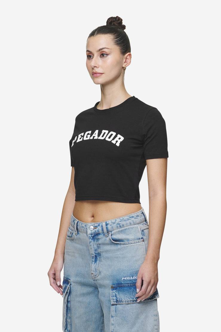 Pegador Jenna Cropped Baby Tee Black im Angebot