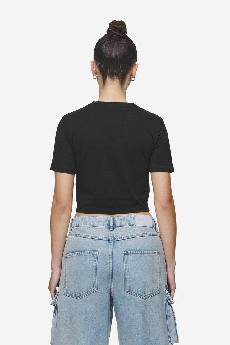 Pegador Jenna Cropped Baby Tee Black im Angebot