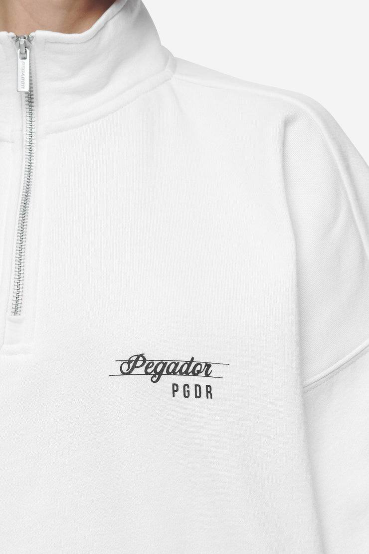 Pegador Luz Oversized Halfzip Sweater White Günstiger Verkauf