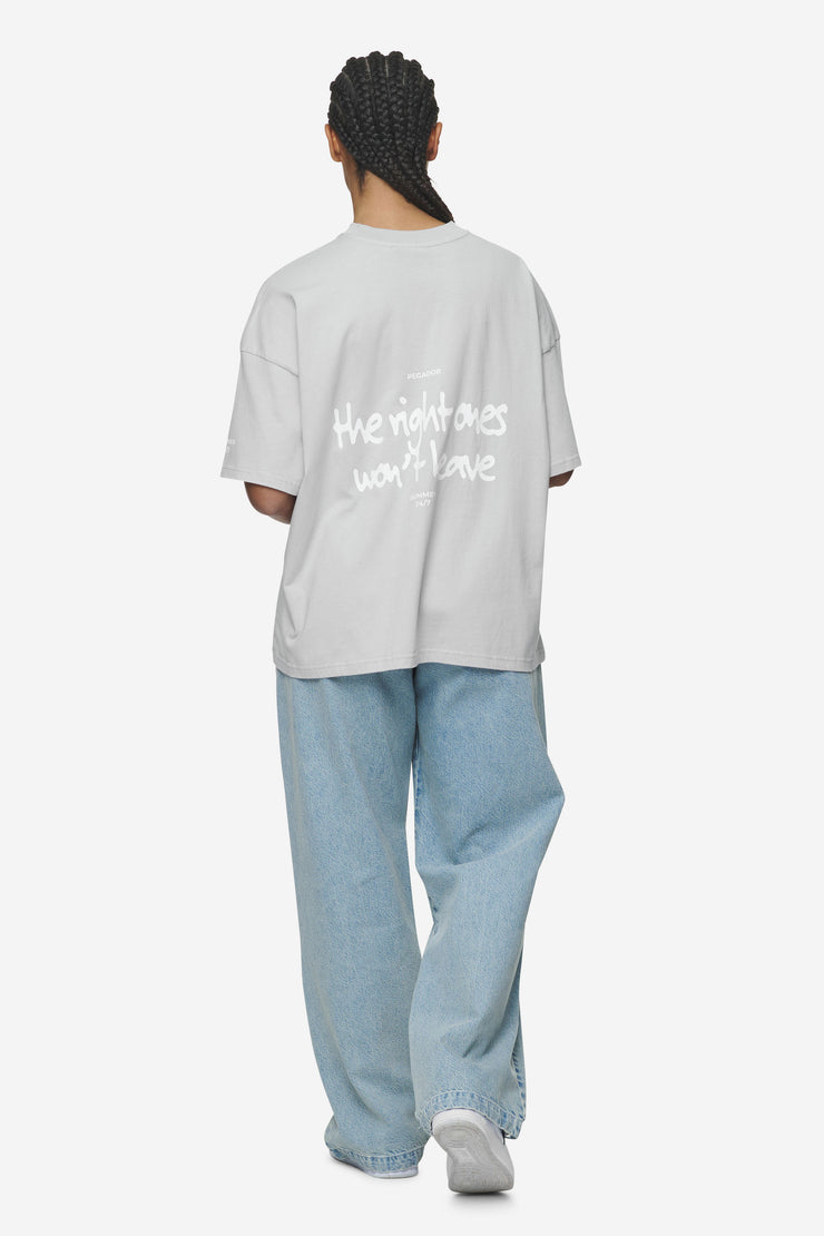 Pegador Aleja Heavy Oversized Tee Washed Sky Grey Fabrikverkauf