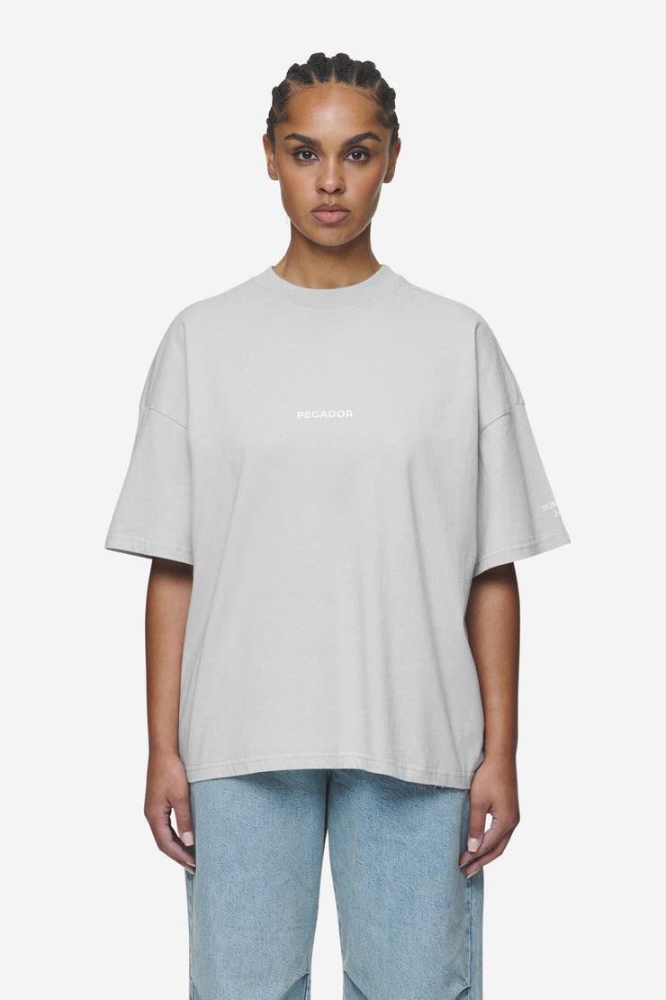 Pegador Aleja Heavy Oversized Tee Washed Sky Grey Fabrikverkauf