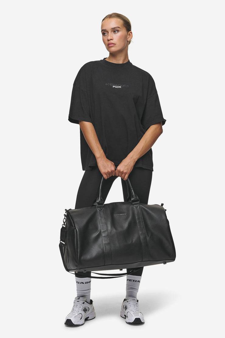 Pegador Strahan Logo Faux Leather Weekender Black Sonderangebot