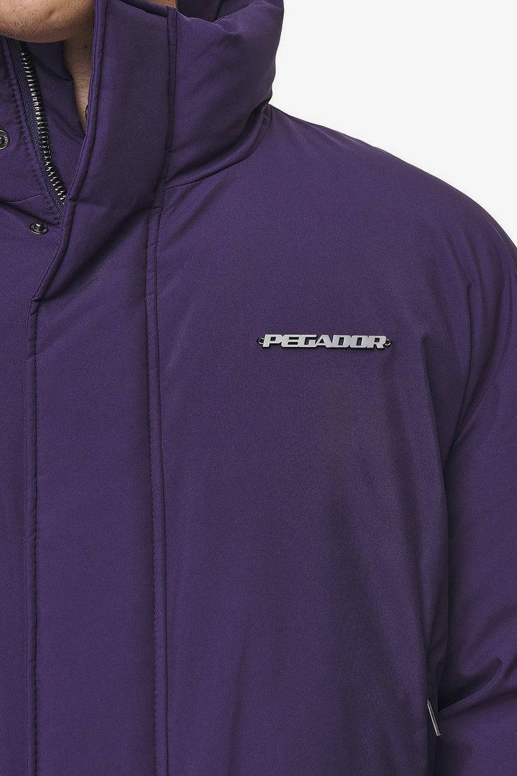 Pegador Lavoy Cropped Boxy Puffer Jacket Deep Purple Cyber Monday