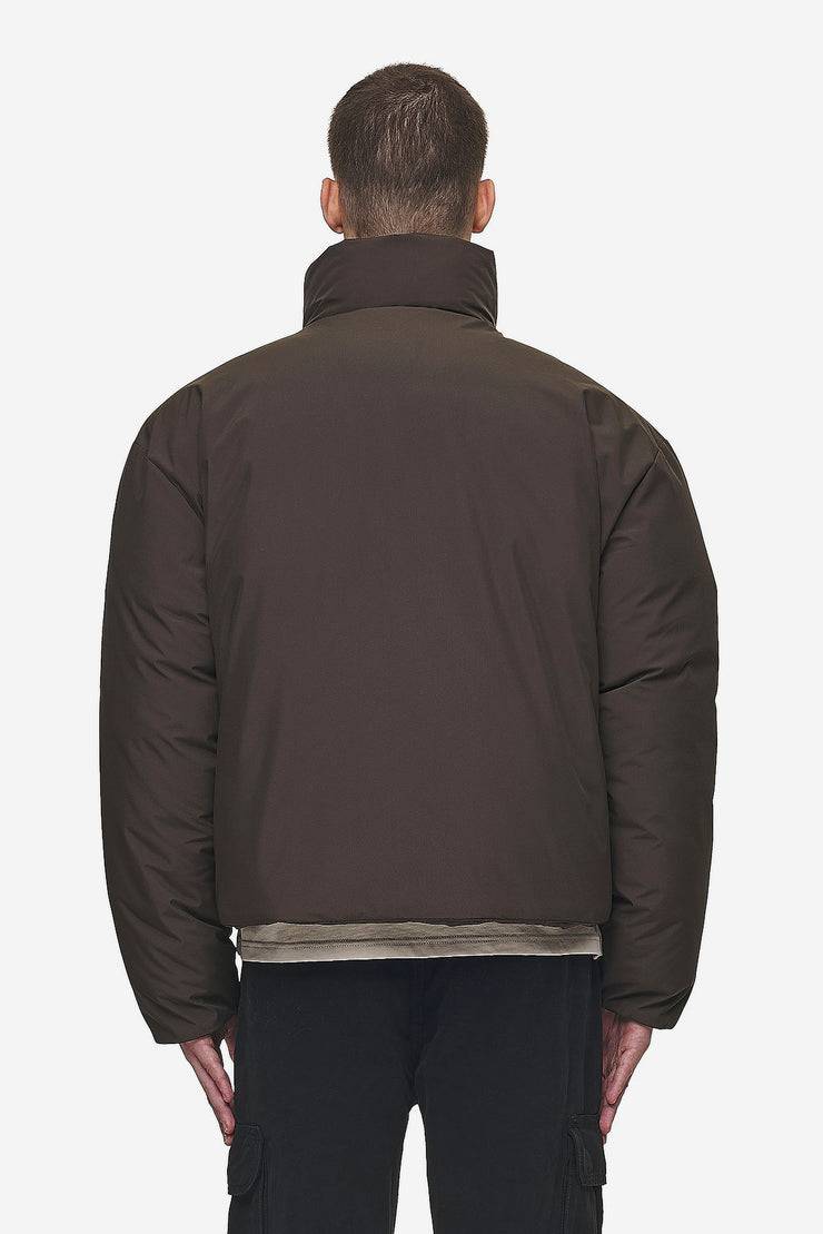 Pegador Lavoy Cropped Boxy Puffer Jacket Dark Brown Osterangebot