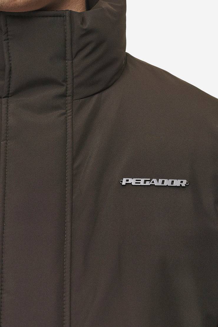 Pegador Lavoy Cropped Boxy Puffer Jacket Dark Brown Osterangebot