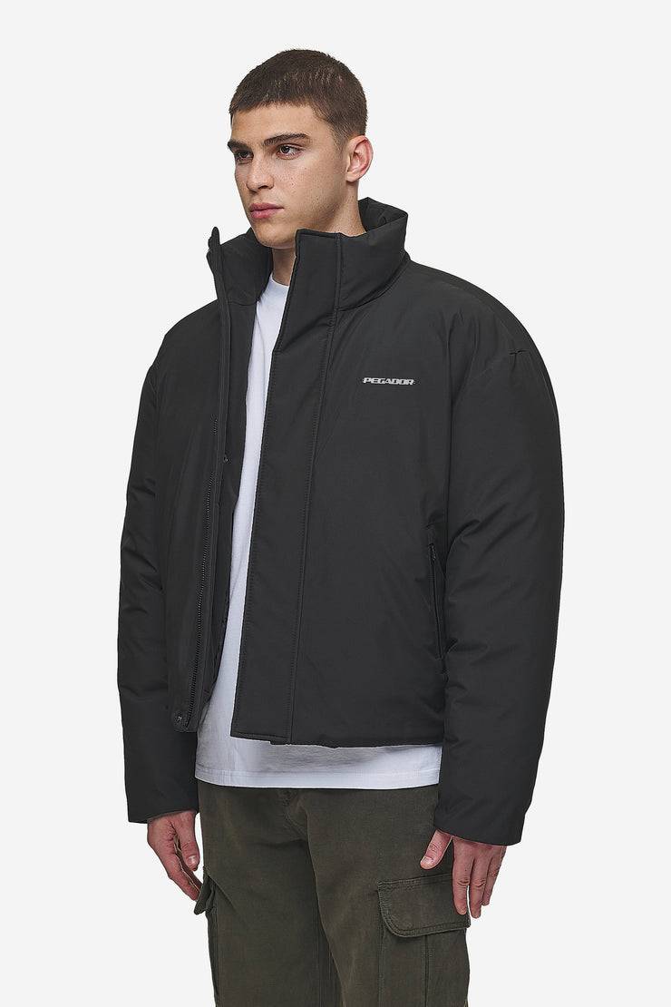 Pegador Lavoy Cropped Boxy Puffer Jacket Black Muttertagsangebot