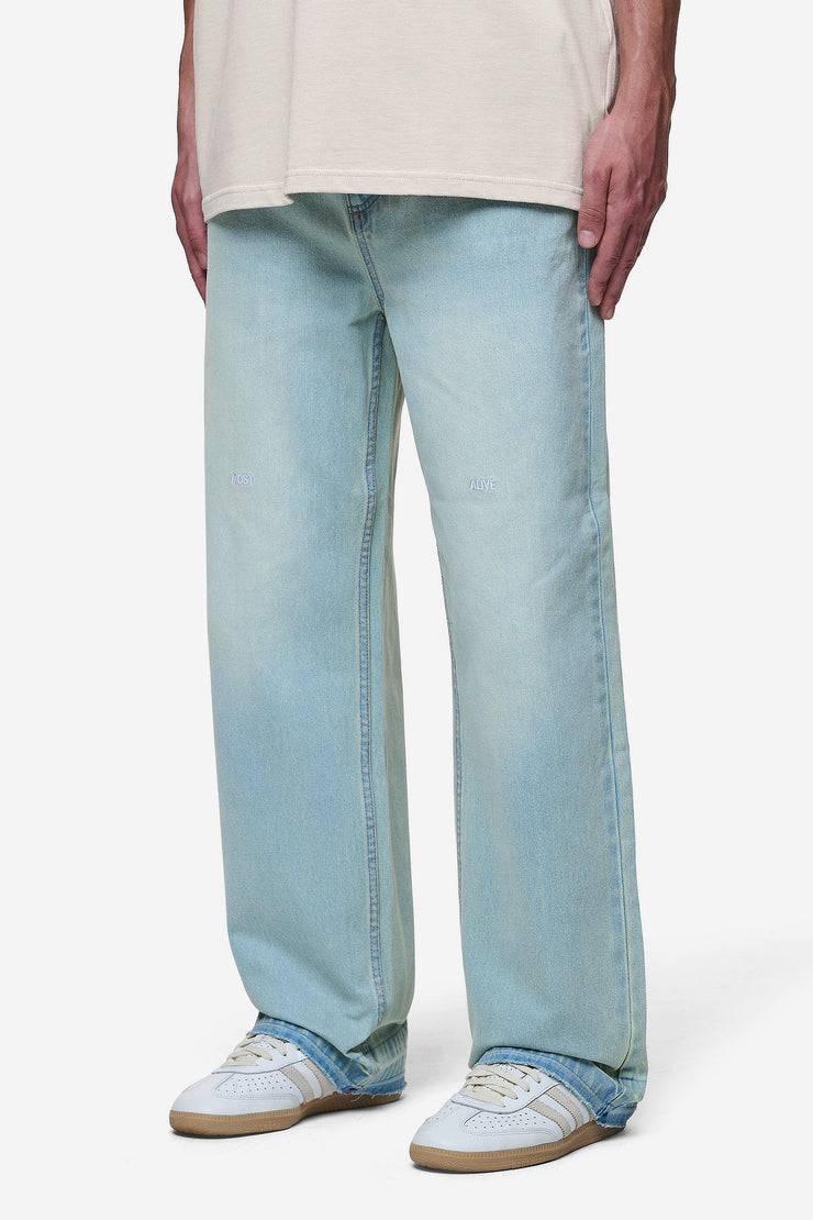 Pegador Barrow Wide Baggy Jeans Sand Washed Blue Top Angebot