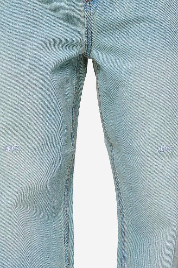 Pegador Barrow Wide Baggy Jeans Sand Washed Blue Top Angebot