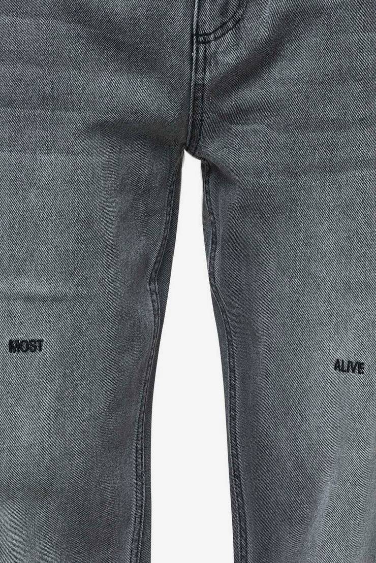 Pegador Barrow Wide Baggy Jeans Washed Anthracite Neueste Mode