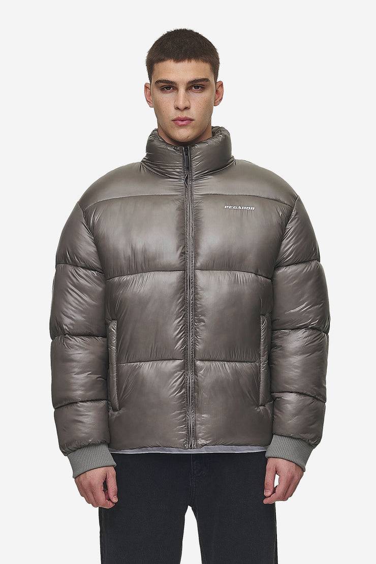 Pegador Solin Light Glossy Puffer Jacket Rock Grey 50% Rabatt mit kostenlosem Versand