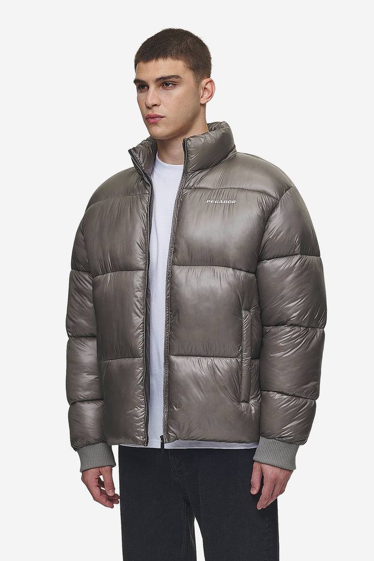 Pegador Solin Light Glossy Puffer Jacket Rock Grey 50% Rabatt mit kostenlosem Versand