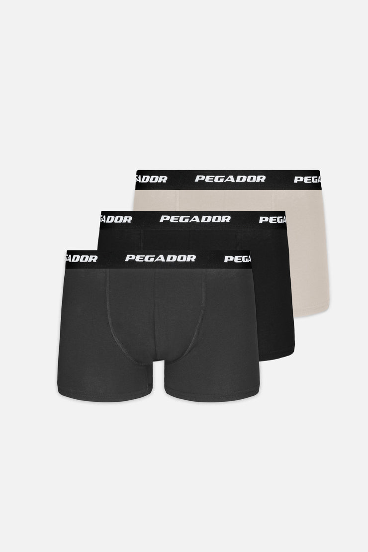 Pegador Tantun Boxershorts 3 Pack Light Beige Anthracite Black Speichern exportieren