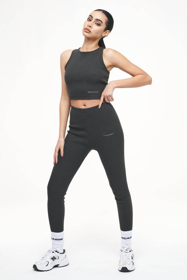 Pegador Ayla Crop Top Vintage Washed Iron Grey Angebote
