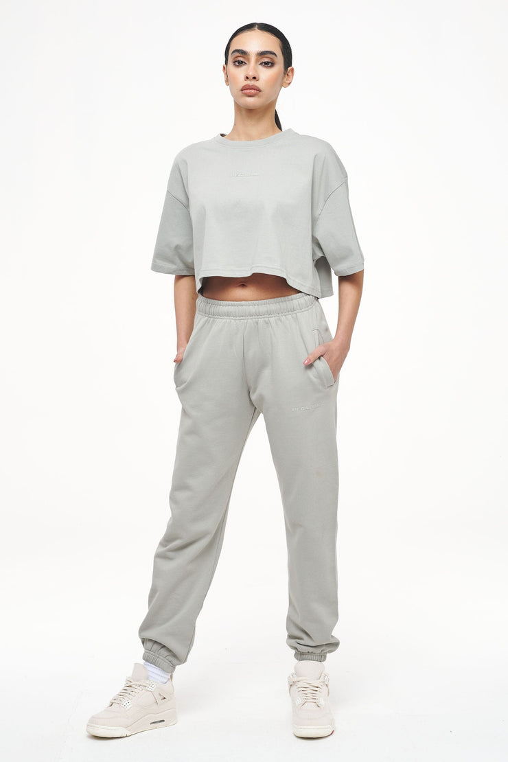 Pegador Grace High Waisted Sweat Pants Vintage Washed Quiet Gray Meist gekauft