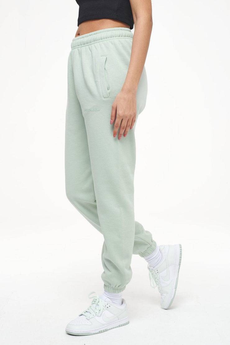 Pegador Grace High Waisted Sweat Pants Vintage Washed Milky Green Gum Blitzverkäufe