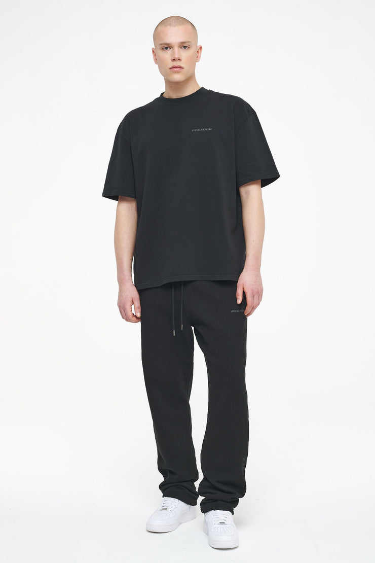 Pegador Logo Oversized Tee Vintage Washed Black Ink Gum Fabrikpreis